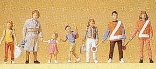 Preiser 10344 School crossing patrol Pedestrians