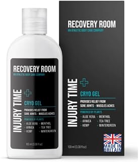 Recovery Room 100ml Hemp Deep Relief Gel, Fast-Acting for Sports Injuries, Back, Shoulder and Muscles, Plant-Based High Strength, Unlimited Use, Made in UK, Vegan & Cruelty Free