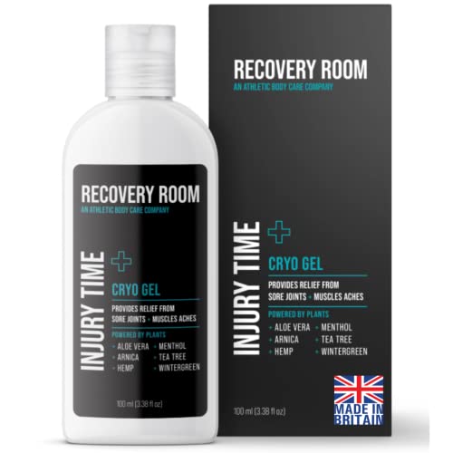Recovery Room 100ml Hemp Deep Relief Gel, Fast-Acting for Sports Injuries, Back, Shoulder and Muscles, Plant-Based High Strength, Unlimited Use, Made in UK, Vegan & Cruelty Free