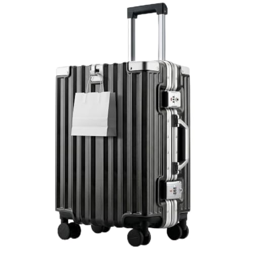 Image of Zipperless Luggage, 20 Inch Carry-On Suitcase | Airline Approved Carry-On 22x14x9, 9H Scratch PC Hardshell, Aluminum Frame, TSA Lock, 360 Spinner Wheels, Gray