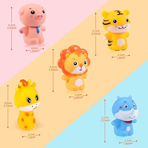 Rubber Animal Finger Puppets For Toddlers,Suimir Educational Toys for Children's Pinata Fillers Goodle Bag Fillers (Forest)