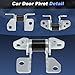 RATCHROLL Front or Rear Left Driver Side Lower Door Hinge for Dodge Charger Durango 2013-2023 for Chrysler 300 Car Door Pivot for Jeep Grand Cherokee 55113665AI/55113661AC/55113664AF