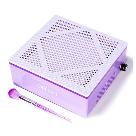 Gellen Nail Dust Collector with Reusable Filter, Professional 60w Nail Vacuum Cleaner for Acrylic Nails, Low Noise Dust Collector Nail Tech for Home Salon, Nail Supplies for Nail Techs Christmas Gift