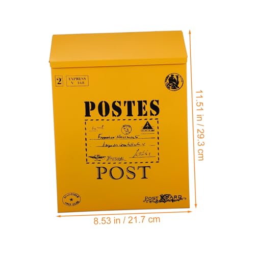 Boîte aux lettres verrouillable vintage murale adaptée courrier et usage extérieur