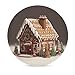 Drink Coasters with Cork Backing Ceramic Coasters Gingerbread House Coaster for Drinks Non-Slip Coaste Round Absorbing Stone Coaster Set of 4PCS for Kinds of Cups Coffee Table