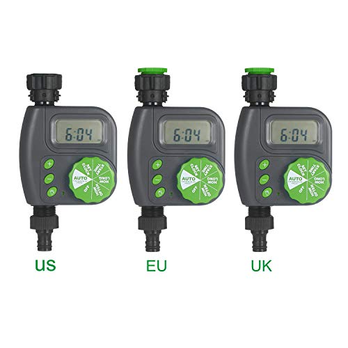 OWSOO Temporizador de irrigação digital Controlador de rega de jardim Programável de saída única Man