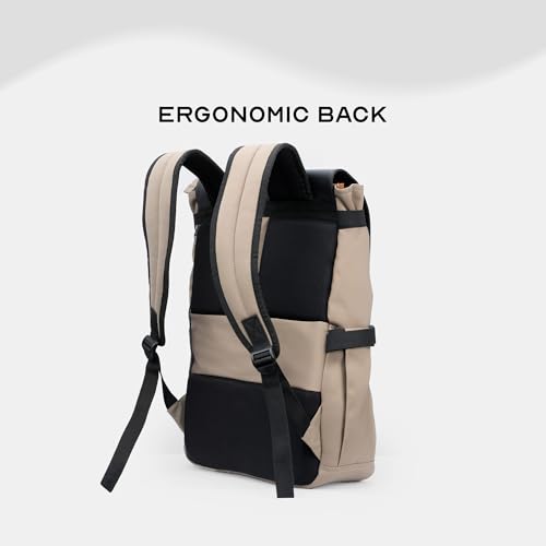 Image of Assembly Kairo 23L Laptop Backpack for Men Women 15.6 Inch Premium PU Leather Office Travel Bag with Tablet Compartment