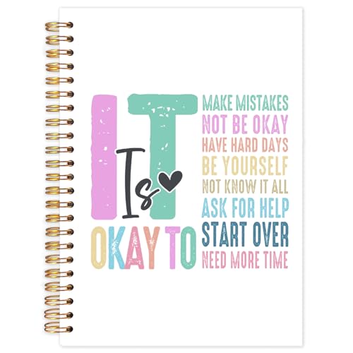 UNCDLV Inspirational Mental Health Notebook, It Is Okay to Make