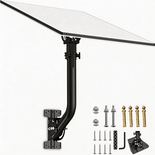 Wandhalterung für Starlink Standard 4 4X Gen 3, 160° Neigung Verstellbare | Schwerlast Wandhalterungs-Set für Starlink,Aluminium aus Rohradapter,Kompatibel mit Starlink Gen 3 Standard 4 4X Enterprise