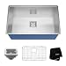 KRAUS Pax 28 1/2-inch 16 Gauge Undermount Single Bowl Stainless Steel Kitchen Sink, KHU29