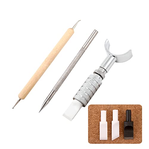 Aiegiuor Skiving Knife for Leather Work Leather Carving Tooling Graving tools Swivel Knife Head Ceramic Blade Knife leather crafting tools by Aiegiuor - Used condition - US$30.93