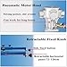 Power Mixer Pneumatic Agitator Clamp-On Drum Agitator Industrial-Grade Pneumatic Shaker Paint Stirring Tool，Air Agitator 1 Pneumatic Paint Mixer, 1 Ton/1000L Tank Mixer with Folding Propelle