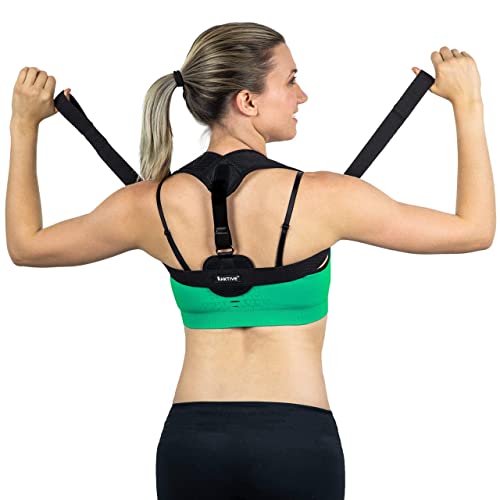 Posture Corrector by Ahktive - Adjustable & Comfortable for Teenagers Men and Women - Upper Back Brace - Correction for Hunching Slouching - Dowagers Hump Shoulder & Neck Pain Relief - Universal