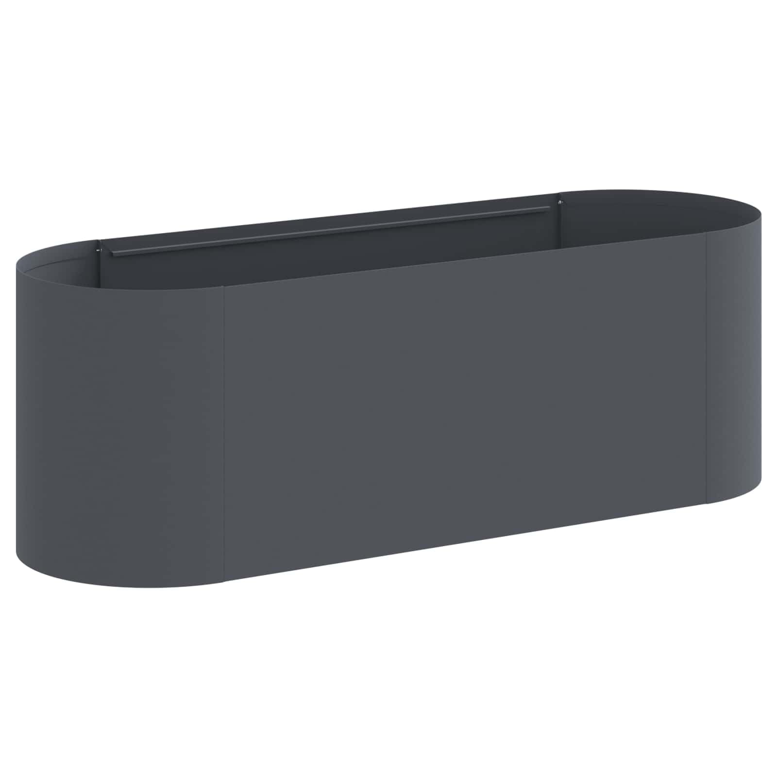 Elevated Garden Bed aus Stahl, Anthrazit, 120 x 40 x 40 cm