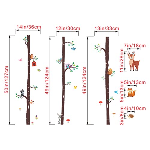 Anfigure Forest Animal Tree Wall Decals For Kids Boys Baby Girls Wall Stickers Nursery Bedroom Playroom Wall Decals Woodland Tree Deer Fox Owl Rabbit Nature Plant Wall Stickers Family Home Wall Decor #TOP3