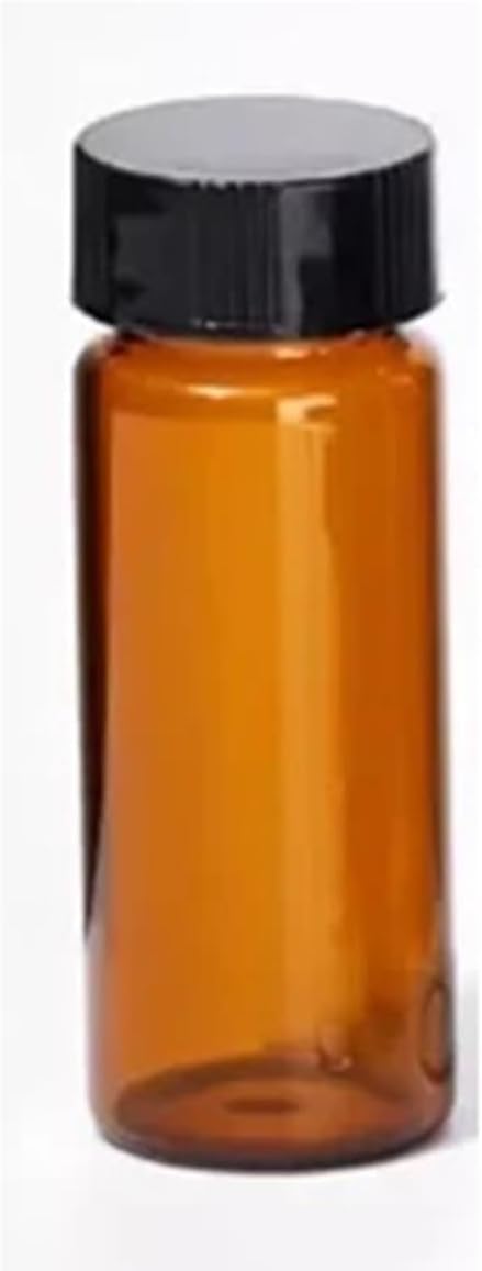 Lab Instruments Equipment 20pcs/lot 3ml 5ml 10ml 15ml 20ml 30ml 40ml 50ml (Clear/Brown) Glass Seal Bottle Reagent Sample With Plastic Lid Screw Cap(10ml (22x50mm) brown)