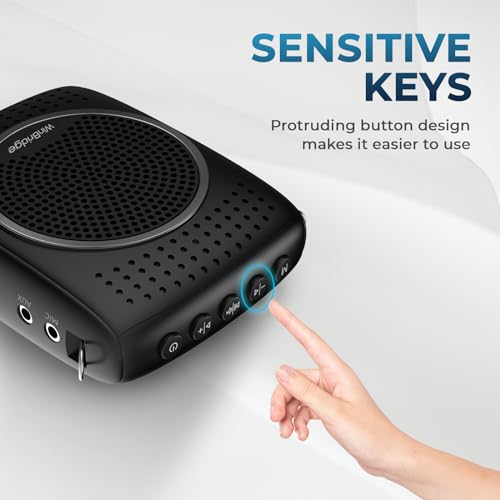 Conjunto de microfone e alto-falante amplificador de voz ultra portátil - Mini sistema PA recarregáv