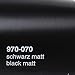 Produktbild 19,01/m² Oracal 970RA 070 Matt Schwarz gegossene Profi Autofolie 152cm breit BLASENFREI mit Luftkanäle