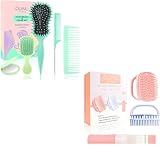 DUAIU Hair Care Tools, Curl Defining Brush with Hair Oil Applicator Root Comb Shampoo Brush Set, Great for Daily Use Care Beauty Gift for Women and Men