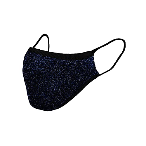 Masque de protection en tissu antibactérien Generico Sugar Reef bleu pailleté pour adulte