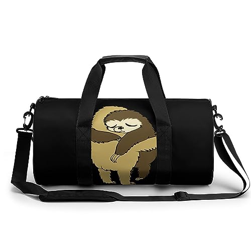 Borsone da viaggio leggero con stampa di bradipo e abbracci da palestra per uomo e donna Stile: MHXYZHW