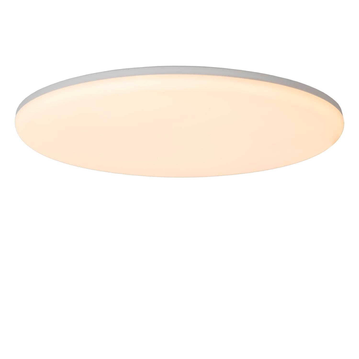 LUCIDE OLSON - Deckenleuchte Badezimmer - Ø 45 cm - LED - CCT - 1x45W 3000K/6500K - IP44 - Opal