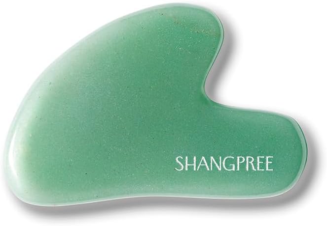 SHANGPREE Find Me in Your Forest (Gua Sha Massager) – Aventurine Stone, Designed for Facial Lines, Promotes Circulation and relieves Tension with a Soft, Nature-Inspired Design