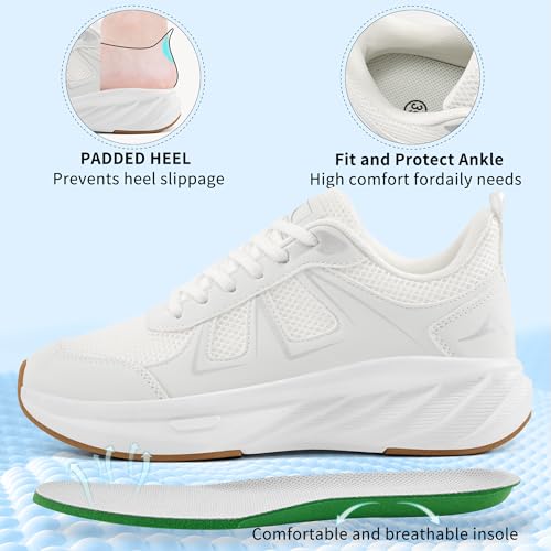 Almusen Womens Tennis Shoes for Walking: Comfort Breathable Mesh Casual Cushion Athletic Sneakers for Running Gym Training4