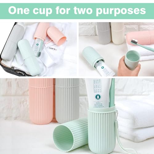 Travel Toothbrush Case, 4 Pcs Ridged Design Portable Toothbrush Case with Carrying Strap - Image 3