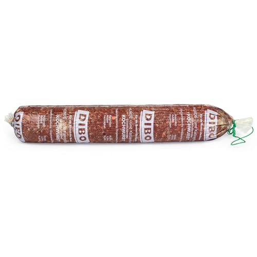 DIBO Kochwurst - Hundewurst Katzenwurst - Qualität Wurst für Hund und Katze - 1 Stück à 950g (Rot)