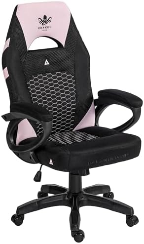 Silla Gaming Tela Transpirable - Rosa - Sillas Gamer Reclinable -...