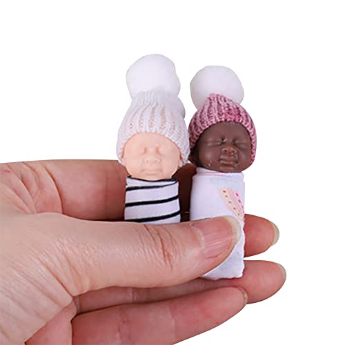 Reborn Baby Dolls Girl Mini Silicone Doll Lifelike Soft Boy Girl Dolls Body Washable Realistic Vinyl Newborn Baby Dolls with Clothes and Hat Toy Accessories Gift for Kids Adults (Random Color)