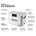 ToughBuilt XL Cooler, Stackable 38 Quart Hard Shell Chest for StackTech Boxes and Totes, White