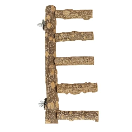 Générique - Support pour perchoir à oiseaux – Accessoire pour cage de 12 pouces | Perchoir en bois pour perroquet – Branche à mâcher en bois de poivre naturel pour oiseaux, support à boulon sécurisé pour le