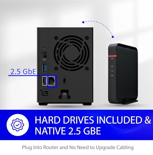 Image of BUFFALO LinkStation SoHo 720 2-Bay Professional Office NAS 4TB (2x2TB) with Hard Drives Included