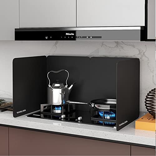 Splatter Guard For Cooking, 4 Sided Splatter Guard, Upgrade Stainless Steel Anti Splatter Shield Guard For Stove Top, Foldable Grease Splatter Screen, Stove Splatter Guard Blocks (31.5*15.8*15.8 In) #TOP2