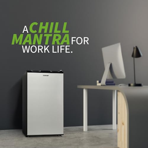 Image of SHARP 92 L 1 Star Mini Direct Cool Single Door Refrigerator |Japan 7 Shields Protection|Vegetable Box| Toughened Glass shelves (Metal Silver)