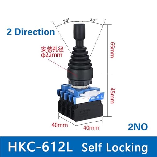 Joystick de palanca HKC-624L para sustitución en paneles de mando de 4 vías 2