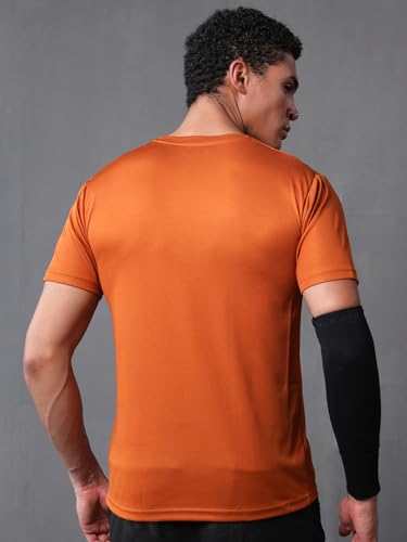 Image of CHKOKKO Gym T Shirts for Men Workout Activewear Solid Quick Dry Sports Tshirt for man Breathable Lightweight Half Sleeve Regular Fit Round Neck Running Boys T Shirt