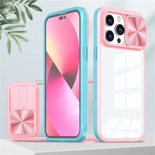 Coque silicone iPhone 12 Pro antichoc transparente rose avec protection caméra