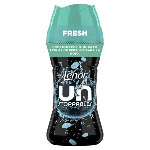 LENOR Unstoppables Perlas de Perfume para la Ropa, 23 Lavados (270g), Suavizante con Fragancia Fresca, Potenciador de Frescor