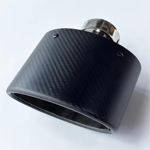 Embout d'échappement carbone noir mat ovale avec buse large de 150mm