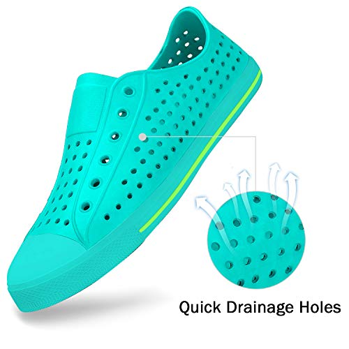 Saguaro Girls Boys Garden Shoes Kids Outdoor Beach Shoes Lightweight Breathable Gardening Clogs Toddler Non-Slip Water Sneakers Jade Green #TOP1