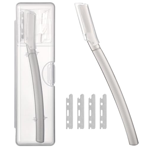 Eyebrow Razor, Dermaplaning Blades for Face Stainless Steel Face Razors for Women Men Facial Hair Remover Dermaplane Razor Ideal for Eyebrow Shaping Peach Fuzz & Dead Skin Remover