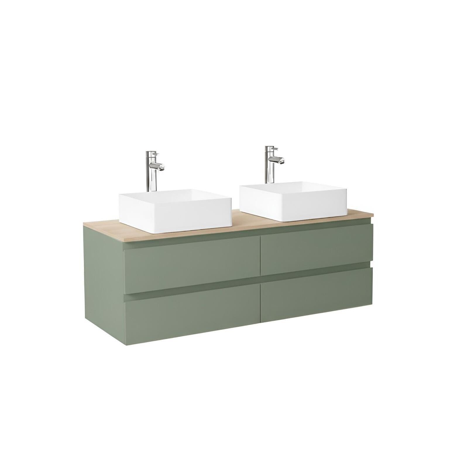 MOB-IN Ensemble Meuble Sorrento Double Vasque Suspendu 120cm