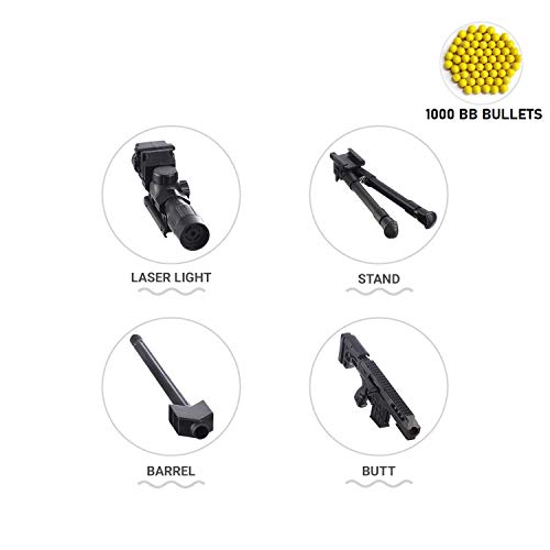 Image of HALO NATION M955 Sniper Gun Toy with 1000 BB Bullets - M 908 37 A Bb Bullet Toy Gun - 25 Inches Power Shot Plastic BB Bullet Sniper Gun Toy (M908 + 2000 Bullet Balls)