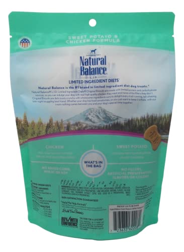 Natural Balance L.i.d. Small Breed Original Biscuits - Grain Free Sweet Potato - Dog Treats 3 Flavor Variety - (1) Each: Venison, Chicken, Fish (8 Ounces) - Plus Rope Toy And Fun Facts Booklet Bundle #TOP2
