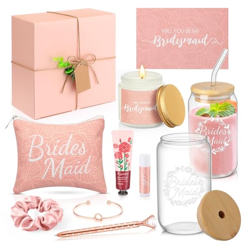 Meanplan 14 Pcs Bridesmaid Proposal Gifts Set, Will You Be