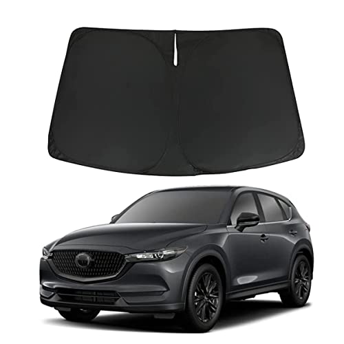 TDHLW Parasol para Parabrisas Compatible con Mazda CX-5 2017-2022 (Sport, Touring, Grand Touring, Crossover de 4 Puertas), Protector Solar Plegable para SUV Delantero Cover