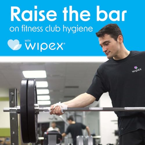 Wipex Gym & Fitness Wipes, 800 ct with BZK Antiseptic Refill Roll for Dispensers 2 Packs (1600 Wipes)